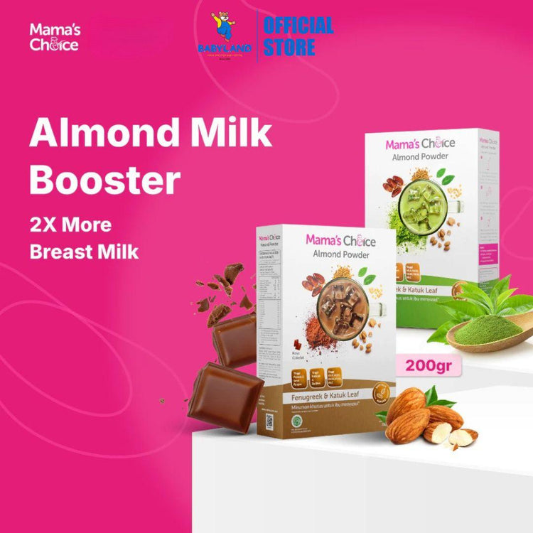 Mama's Choice Almond Milk Powder - Chocolate | Natural Maternity Milk Powder with DHA for Breastfeeding