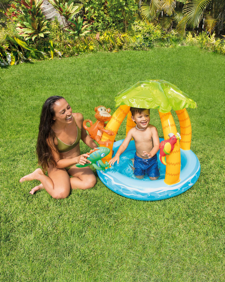 Intex Tropical Island Inflatable Kiddie Pool IT 58417NP (40"x34") (1-3yrs)