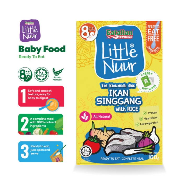 Eatalian Express Little Nuur Baby Food Stage 2 (8m+) | Makanan Bayi Bertekstur Lembut
