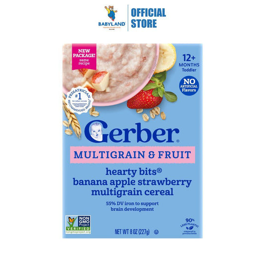 Gerber Hearty Bits Multigrain Banana Apple Strawberry Cereal 227g (12+ months)