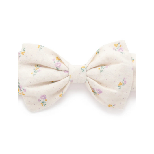 Purebaby Organic Bow Headband - Primrose Pink
