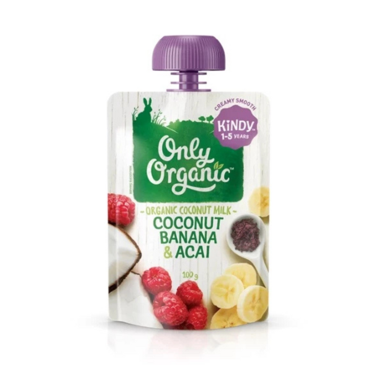 Only Organic Fruit & Vege Pouches ( Kindy 1-5yrs ) (100g)