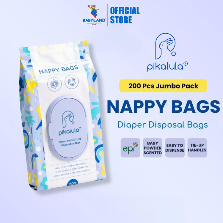 Pikalula Nappy Bags 200pcs Jumbo Pack