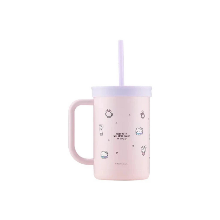 THERMOS 600ml Hello Kitty Insulated Mug with Straw [TKHA-600KT25]