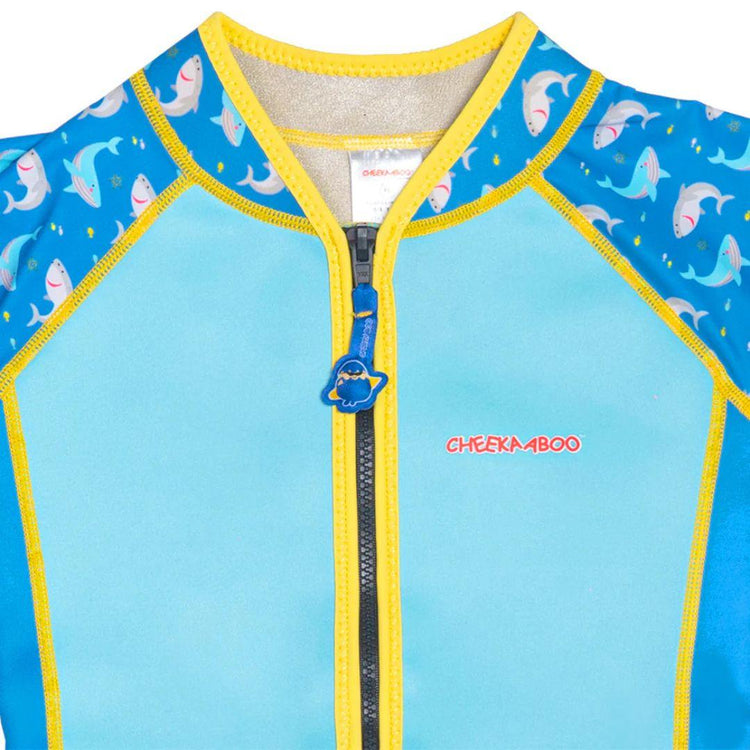 Cheekaaboo Wobbie Toddler Thermal Swimsuit UPF50+ Blue Shark