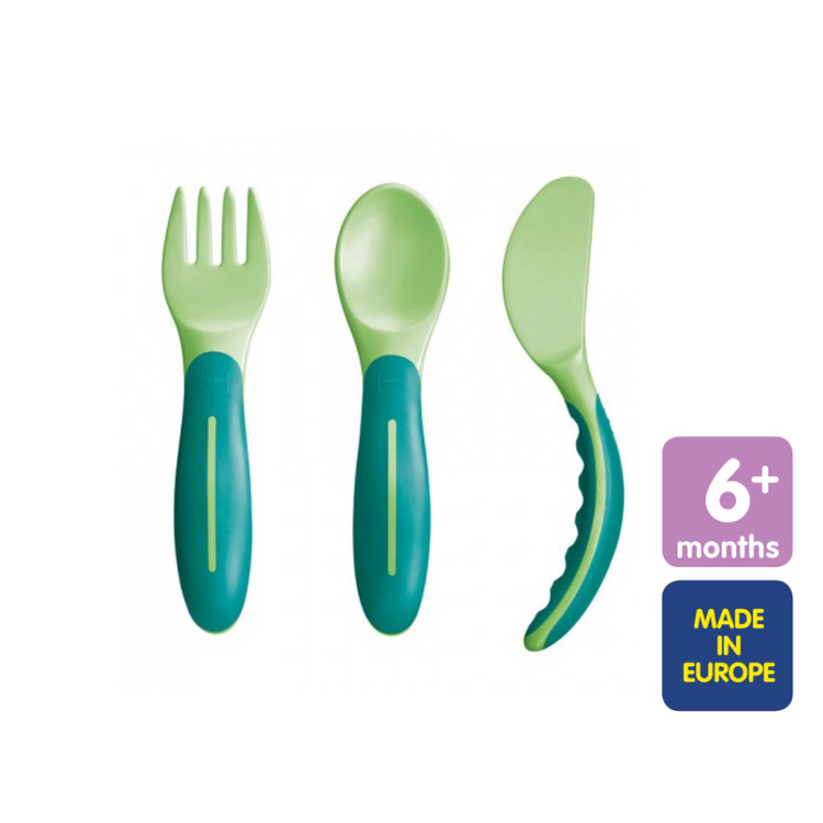 MAM Baby’s Cutlery set (3pcs) For Baby’s First Stages of Self Feeding