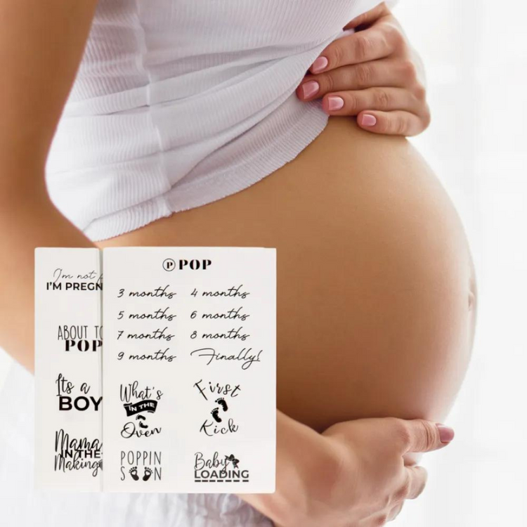 Pop Neutral Temporary Belly Tattoo