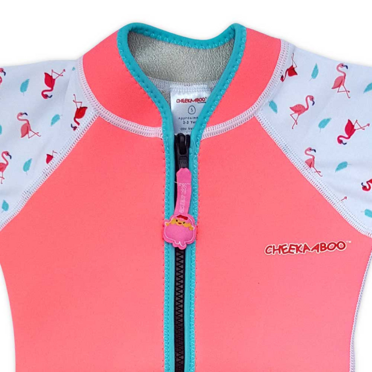 Cheekaaboo Wobbie Toddler Thermal Swimsuit UPF50+ Pink Flamingo