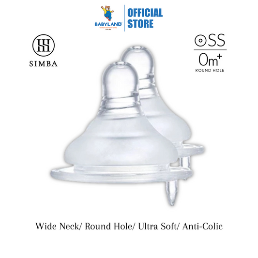 Simba Wide Neck Round Hole Ultra Soft Anti-Colic Teat