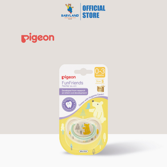 Pigeon FunFriends Pacifiers S - Bear (0-3m)