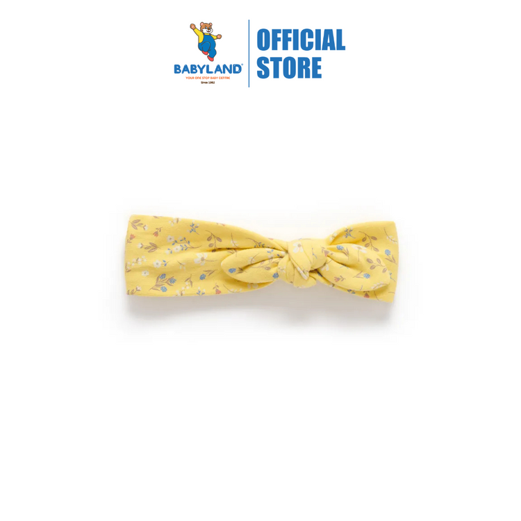 Purebaby Organic Bow Headband Sunshine Floral