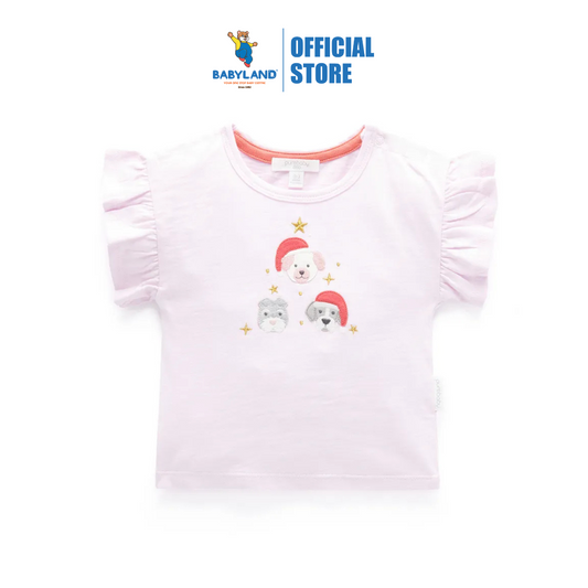 Purebaby Organic Mother of Pearl Christmas Tree Tee 3Y