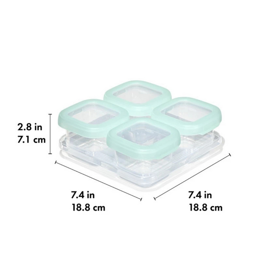 OXO Tot Baby Blocks Freezer Storage Containers 180ml - Opal