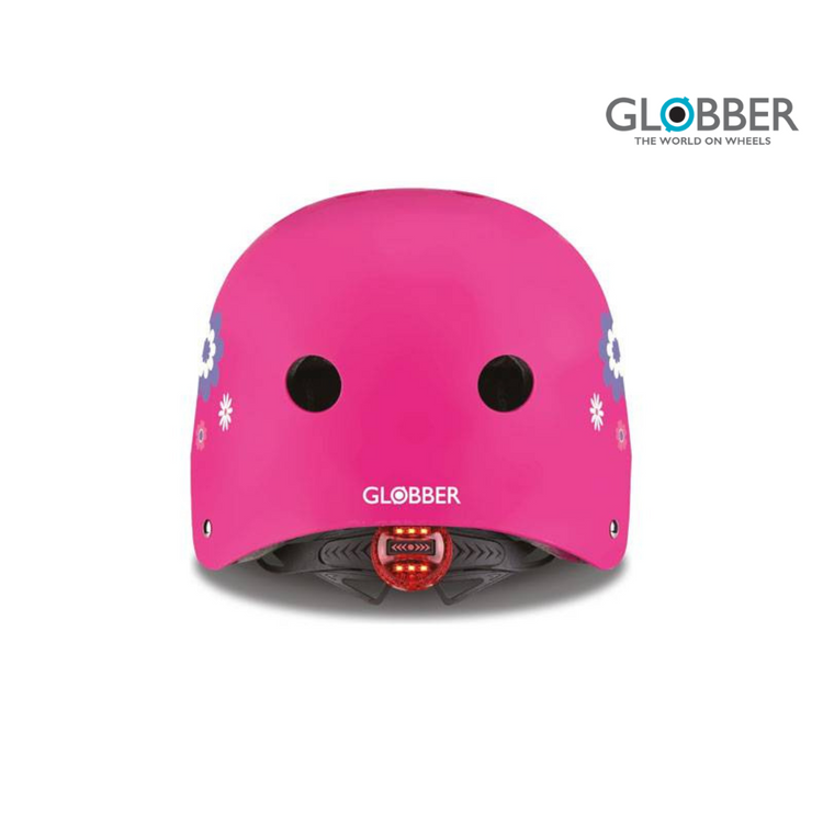 Globber Helmet Elite Light Deep Pink - Flower (48-53cm)