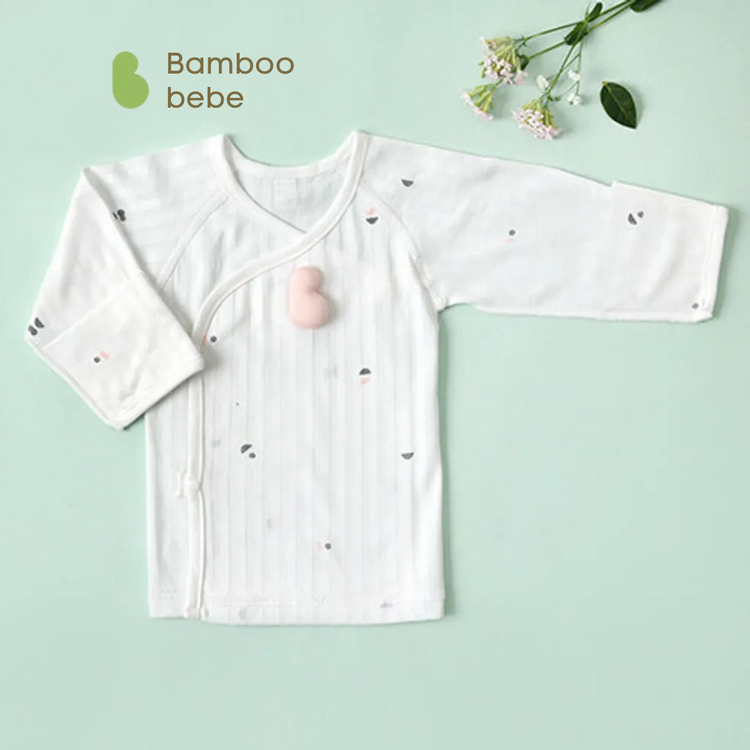 Bebe Bamboo BambooMesh HugBee Baby Sidesnap Shirt White