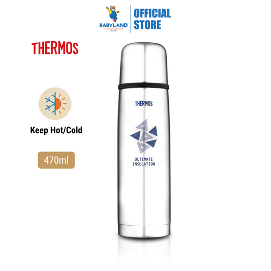 Thermos Stainless Steel 470ml Flip Top Flask [FDX-501(SBK)]