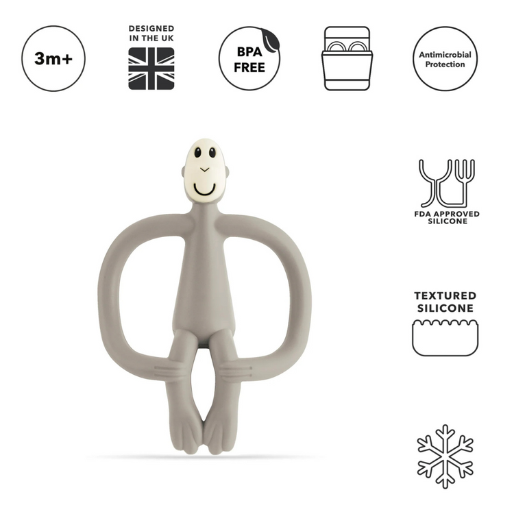 Matchstick Monkey Teething Toy - Gray