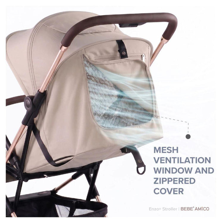 Bebe Amico Enzo+ Lightweight One Way Facing Stroller (5.8kg) - Suitable from Newborn to 22kg
