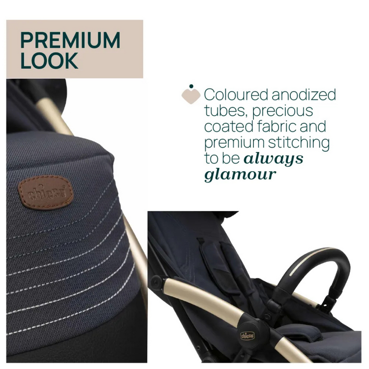 Chicco Goody XPlus Auto Fold Stroller - Dark Shadow (Newborn up to 22kg)