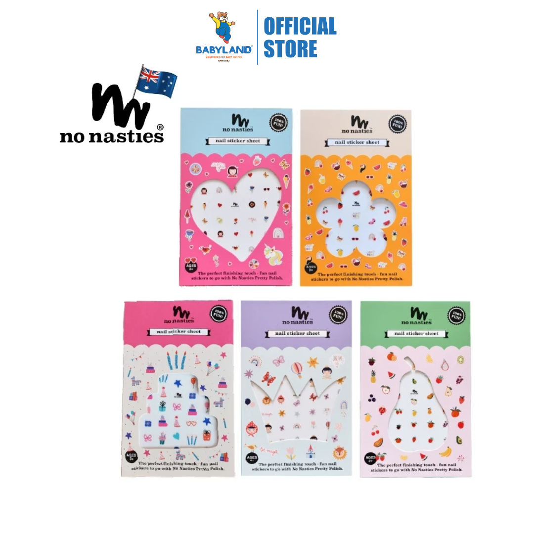 No Nasties Kids Nail Stickers 𝗘𝗮𝘀𝘆 𝗧𝗼 𝗔𝗽𝗽𝗹𝘆 – Babyland SS2 Malaysia