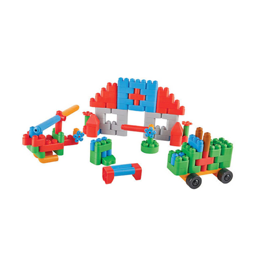 Hape PolyM 761815 128pcs - Building Block Set For Age 1.5 Years And Up