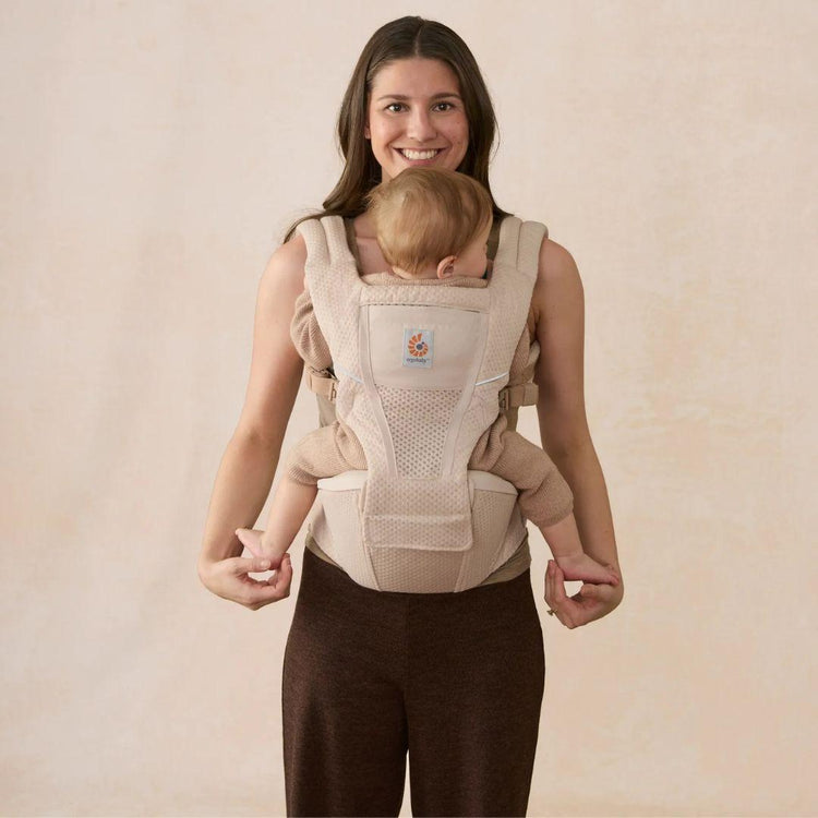 Ergobaby Alta Hipseat Baby Carrier - Natural Beige (4-48 months), SoftFlex ™Mesh for #1 Airflow Ergonomic Wide cushioned Hipseat