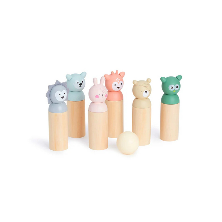 BUBBLE Wooden Animal Bowling Set