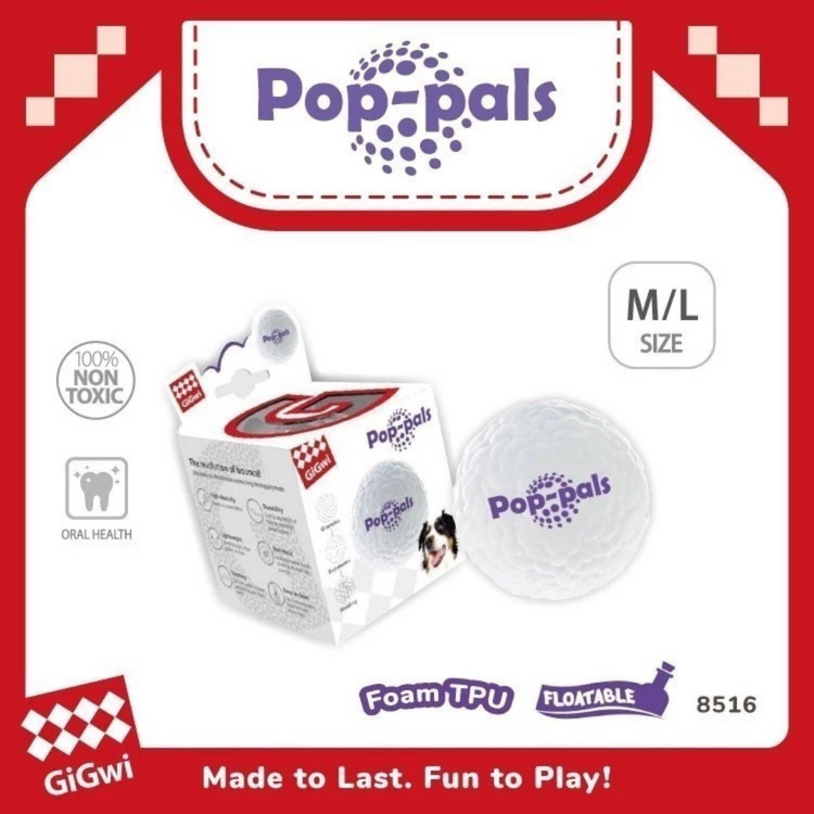 GiGwi Pop-pals E-TPU Ball Dog Toy