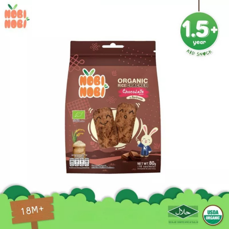 [HALAL] Nobi Nobi Organic Rice Crackers (80g) (18m+) Ready To Eat Baby Rice Snacks /Travel Food /Baby Food