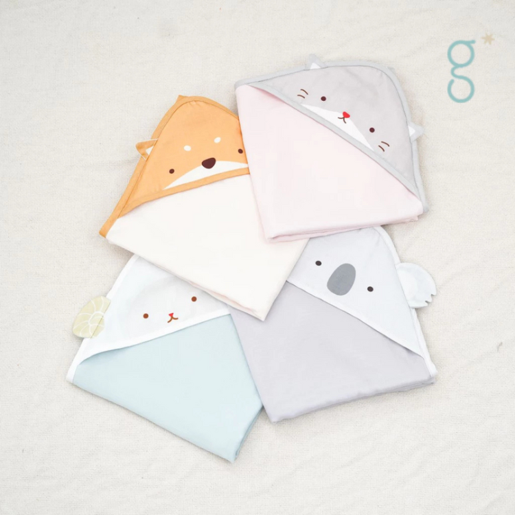 Granny Ben TENCEL Muslin Animal Hooded Swaddle