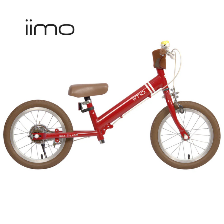 Iimo 2-in-1 Balance Bike 14" (Balance Bike to Pedal Bike) (Red)