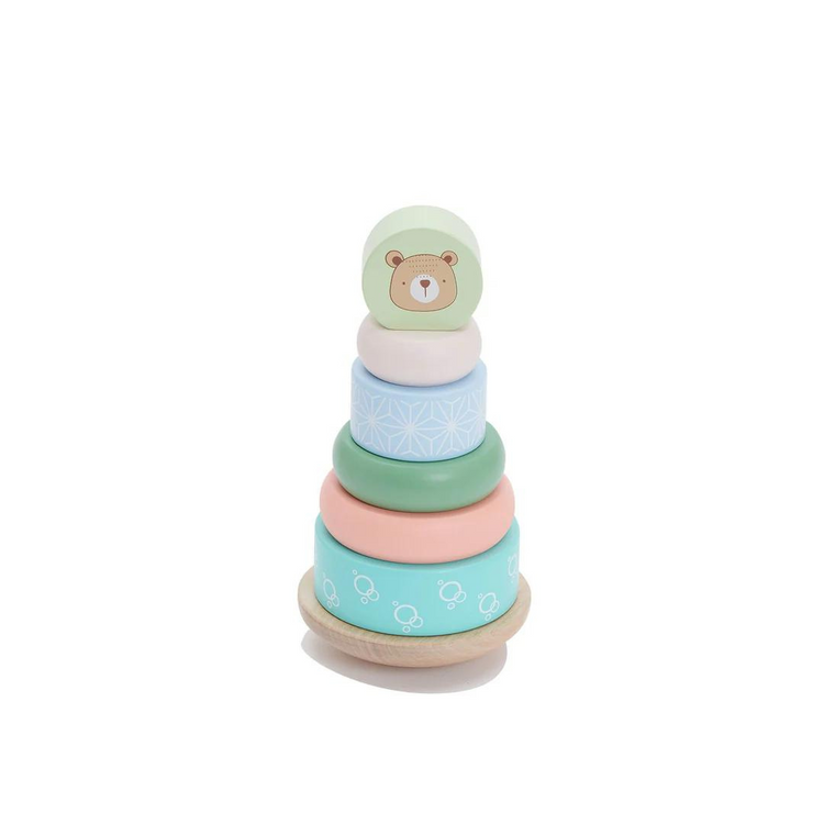 Bubble Wooden Bear Stacking Rings (12m+)