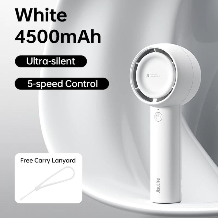 JisuLife Handheld Fan Life5 (4500mAh) (FA42-1) 16H | 5 Speeds | Ultra Silent | Compact | Lightweight | Portable