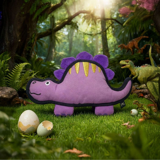 V-Pet Rough & Tough Toys - Jurassic Echo - Stegosaurus- Purple M