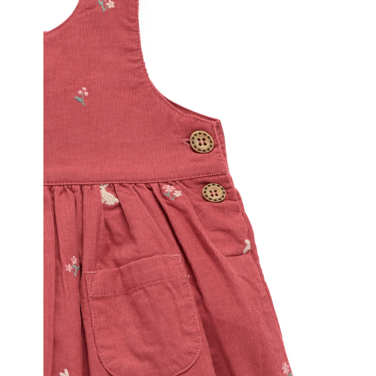 Purebaby Organic Bunny Pinnie - Bunny Broderie Print