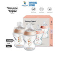 Tommee Tippee Natural Start PP Decorated Bottle (2x260ml) - Pink – BPA-free, Soft Silicone Teat, Anti-Colic Valve