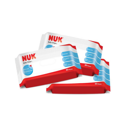 Nuk Paraben Free Baby Wipes (80's x 3)