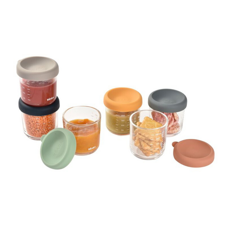 Beaba Glass Portion Jars 5oz (6x250ml)