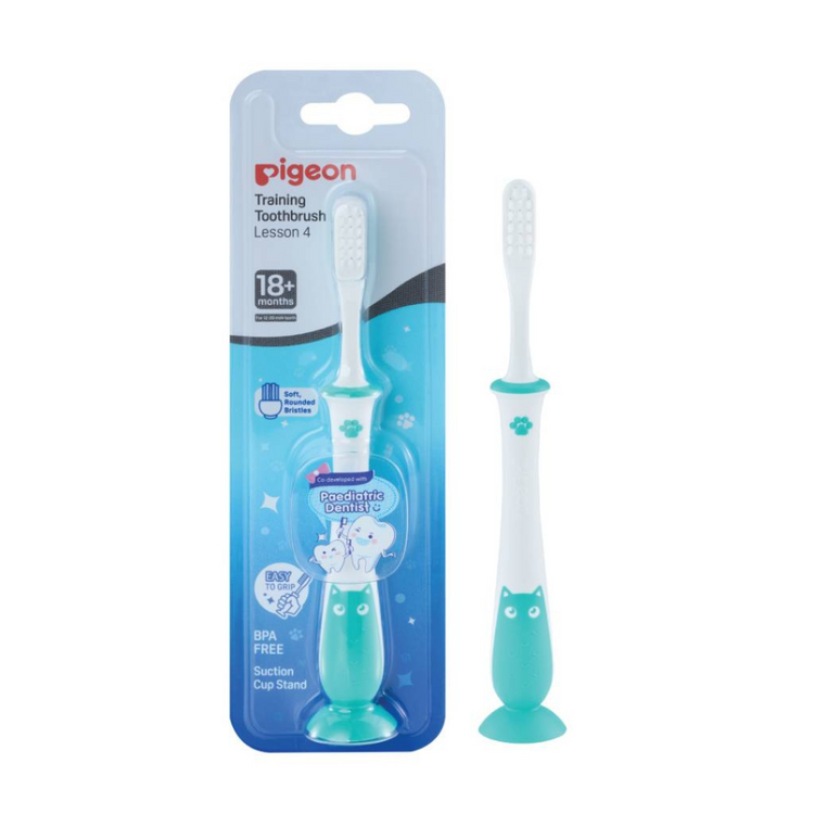 Pigeon Training Toothbrush Lesson 4 + Toothgel Anti Cavity Combo (3 years+)