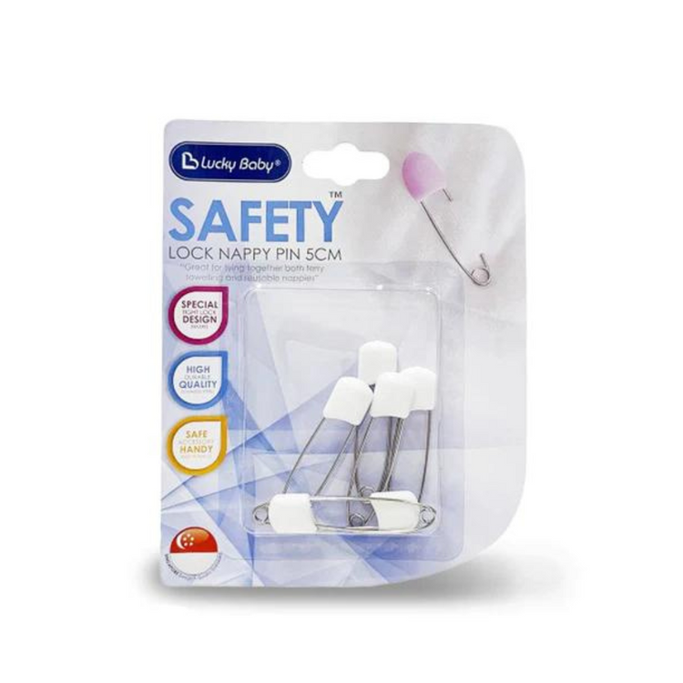 Lucky Baby Safety™ Lock Nappy Pins (5cm)