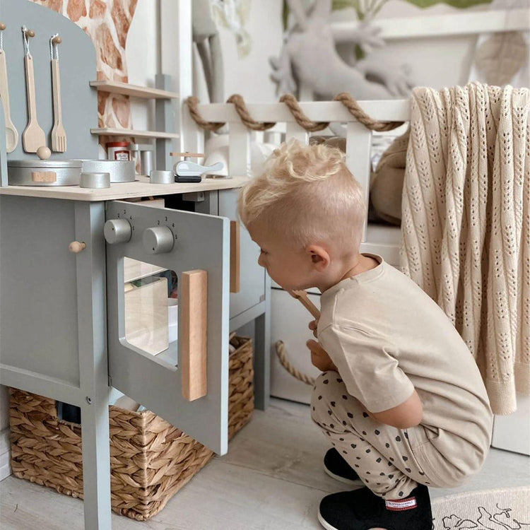 Jabadabado Kitchen With Pot & Pan Grey (3y+)