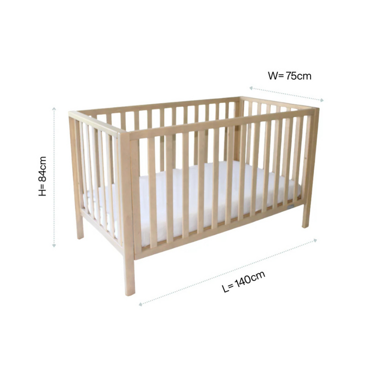 Babyhood Lulu 4 In 1 Cot - Beech