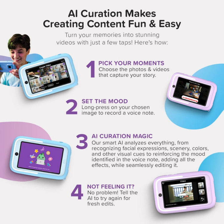 myFirst Camera 50 Dual Lens Kid's Digital Camera with Artificial Intelligence Curation WiFi Connectivity & Social Circle