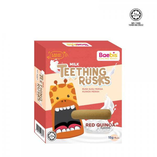 Baebis Teething Rusk Red Quinoa -  90g (6m+)