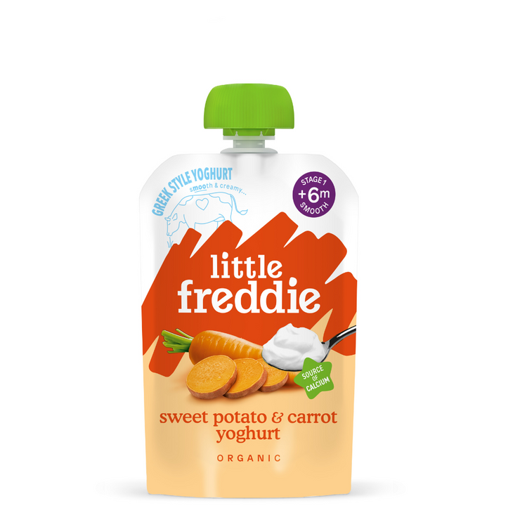Little Freddie Pouches - Sweet Potato & Carrot Greek Style Yoghurt (100g) - 6M+