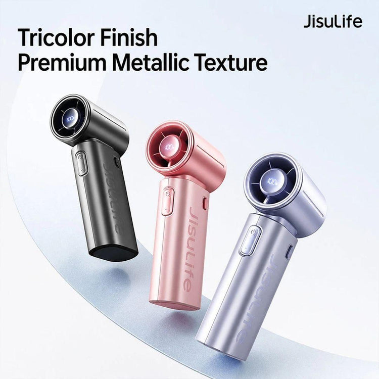 JisuLife Handheld Fan Life 9S (5000mAh) 22H Long Battery 10 m/s Airflow Slim Fan