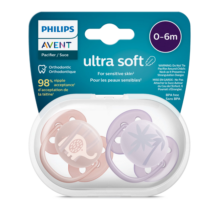 Philips Avent Ultra Soft Soother Twin Pack (0-6m) (6-18m)