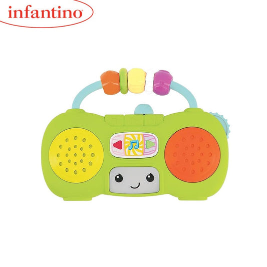 Infantino Music & Light Pretend Mini Boombox  (6M+)