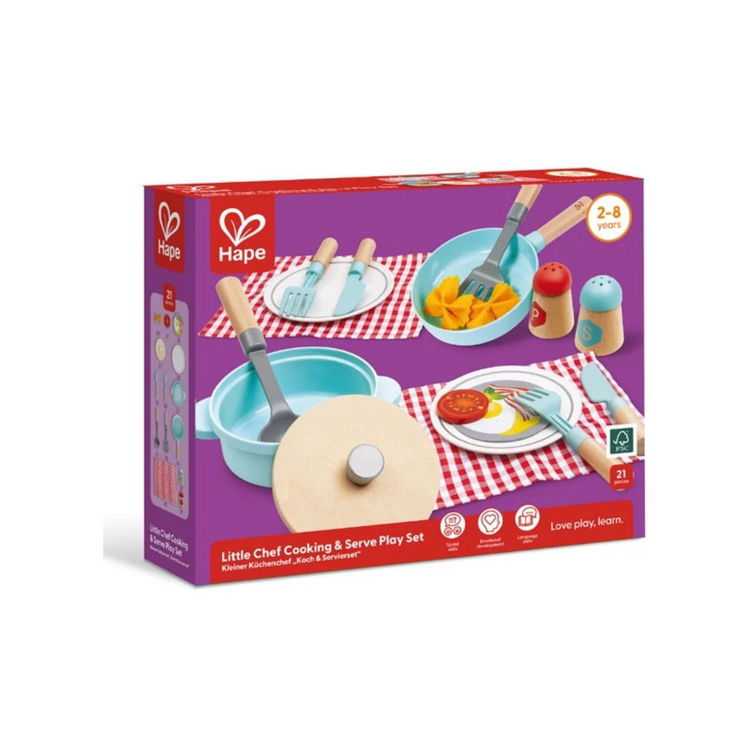 Hape Little Chef Cooking & Serve Play Set (2y+)