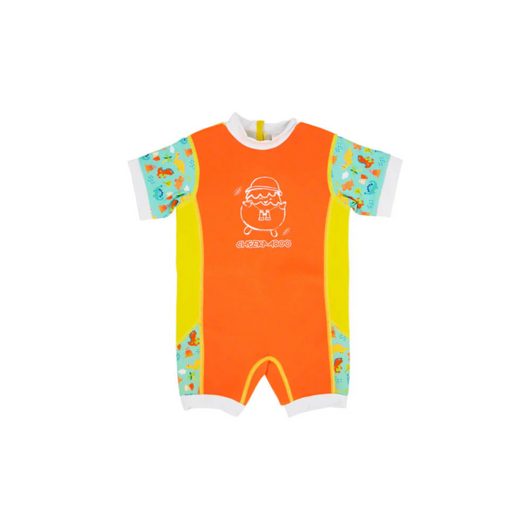 Cheekaaboo Chittybabes Baby Thermal Swimsuit UPF50+ Orange Dino